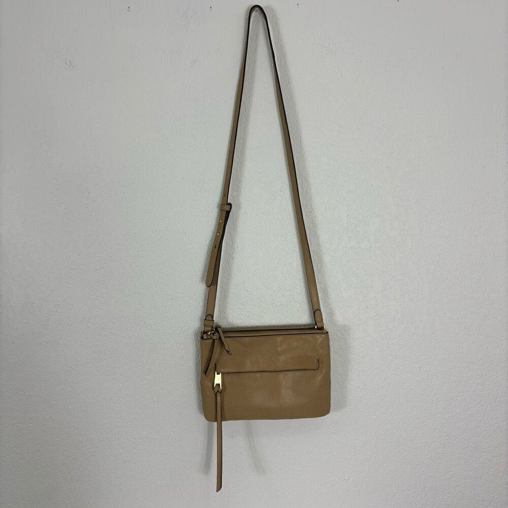 Vince Camuto Tan Leather Animal Print Crossbody Purse‎